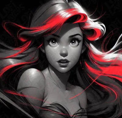 Ariel The Little Mermaid Filament Painting