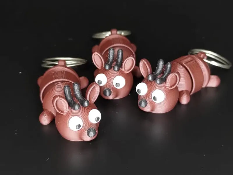 Flexi Funny Deer Keychain