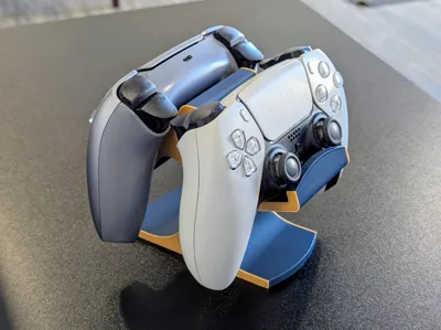 Dual PS5 Controller Stand | No Supports - 3D printed PlayStation controller stand