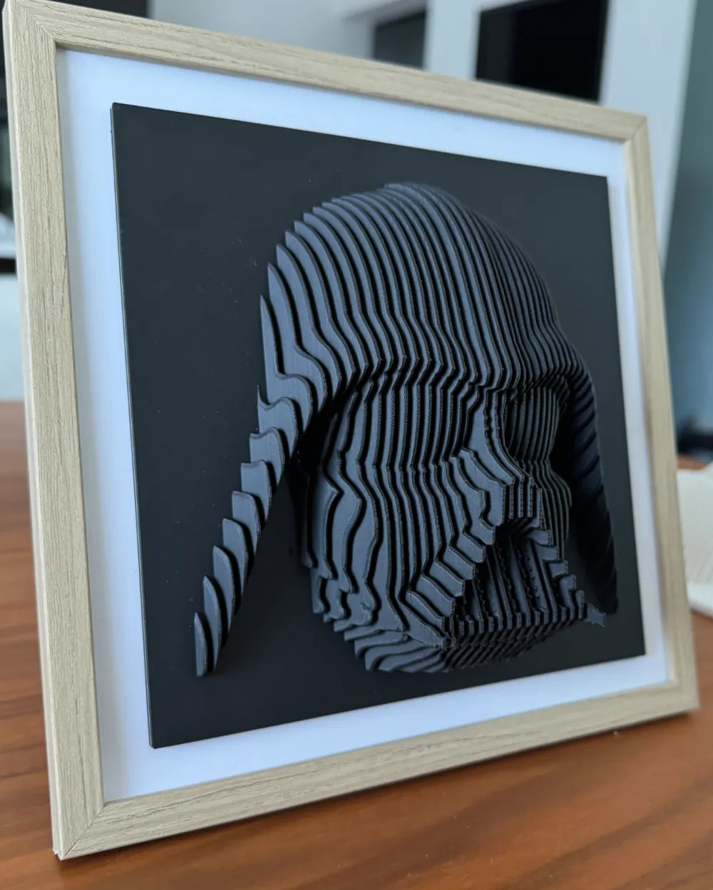 Dark Vader layered sculpture