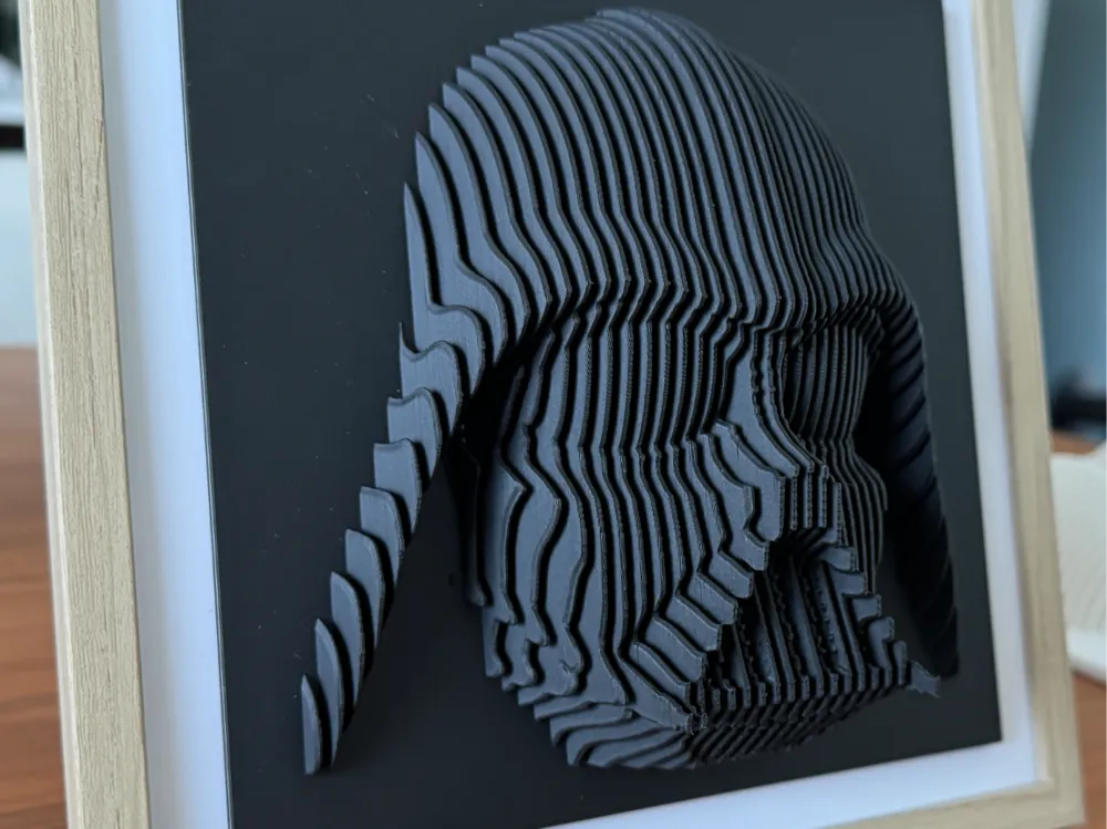 Dark Vader layered sculpture