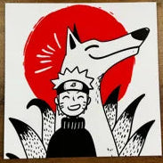 Naruto & Kurama Filament Painting 3D-printed anime product by Nova Prints