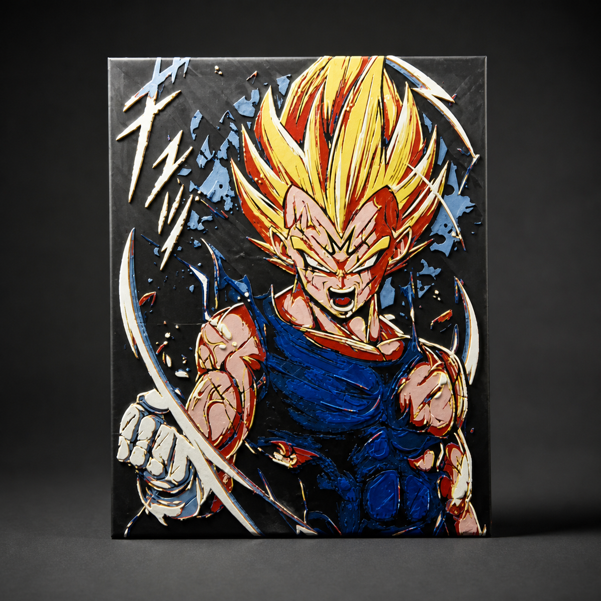 Majin Vegeta Dragon Ball Z Textured Wall Art