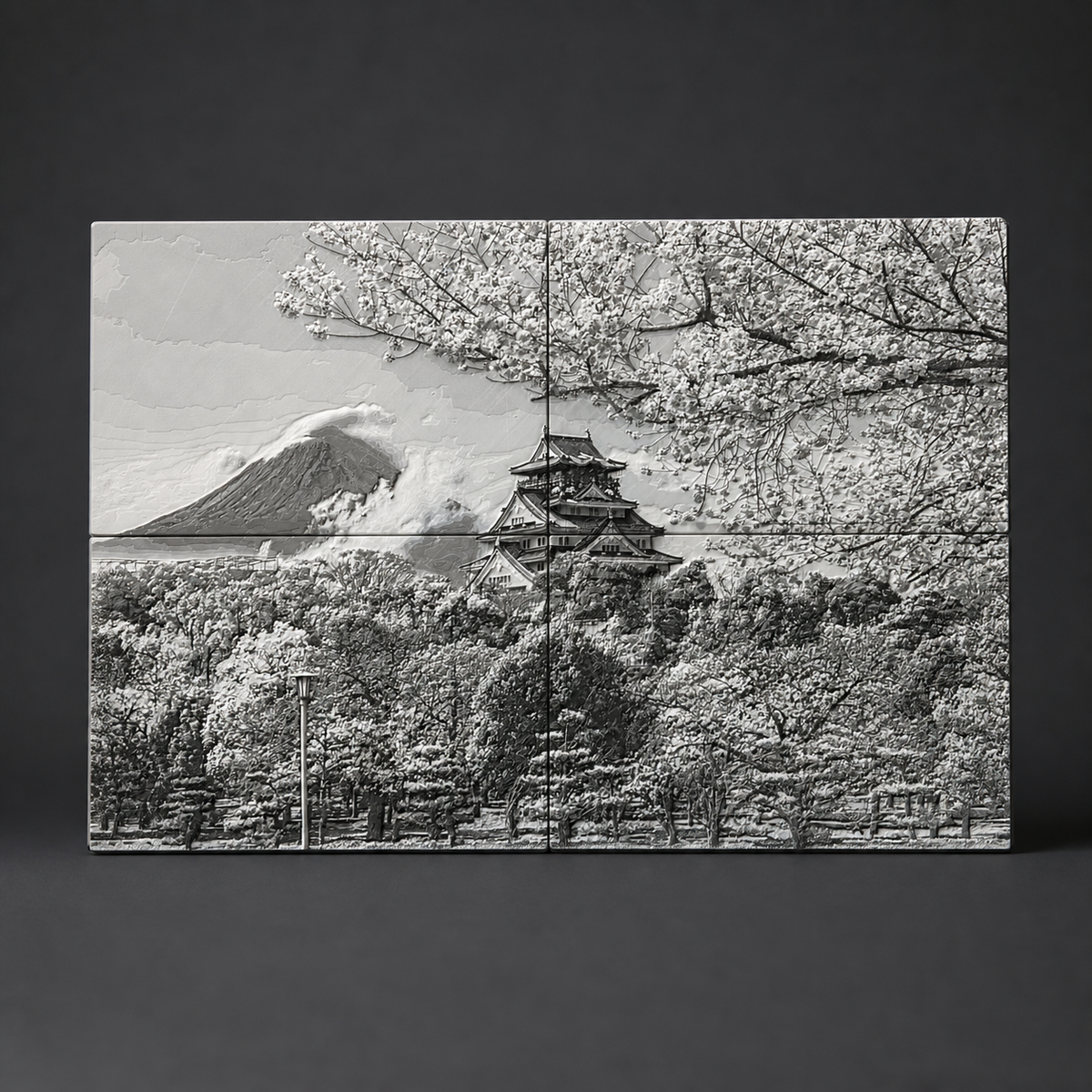 Osaka Castle Japan Textured Wall Art