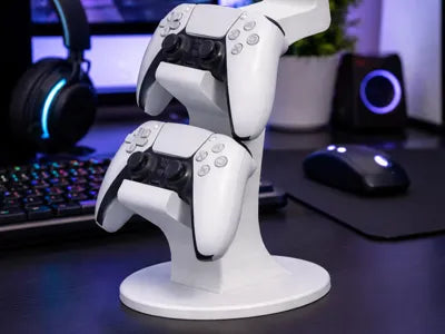 PS5 Dual Controller Stand With Headphone Holder - 3D printed PlayStation controller stand