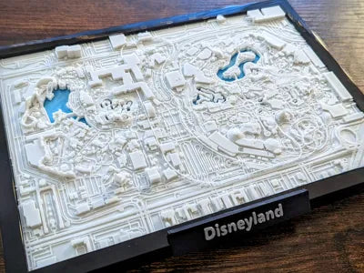 Disneyland California 3D Miniature Topographic Map