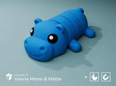 Flexi Hippo Keychain / Charm