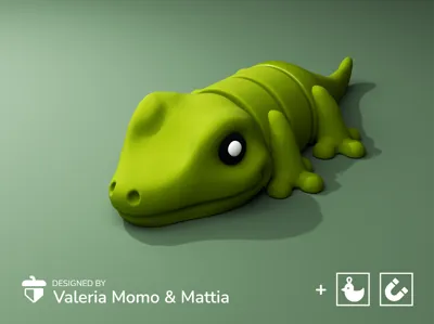 Flexi Gecko Keychain / Charm