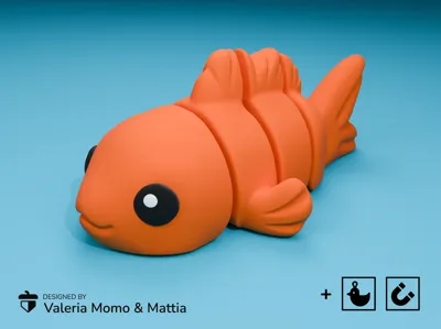 Flexi Goldfish Keychain / Charm