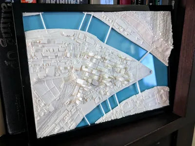 Pittsburgh Pennsylvania 3D Miniature Topographic Map