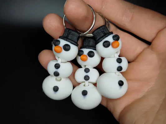 Flexi funny snowman keychain