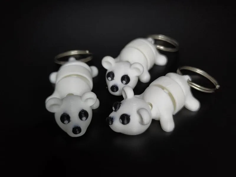 Flexi funny polar bear keychain