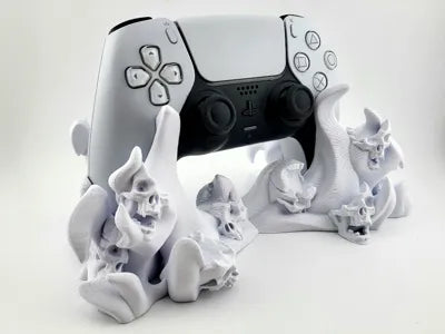 Stand Controller PS5 Joystick Holder Hell Skull - 3D printed PlayStation controller stand