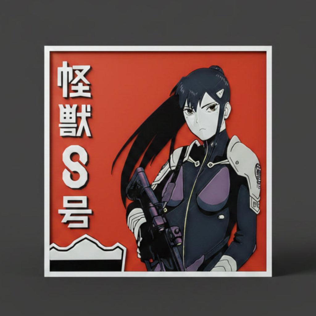 Mina Ashiro Kaiju No. 8 textured wall art