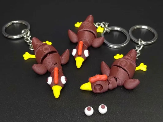 Flexi Funny Rooster Keychain