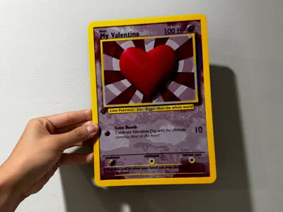 Oversized Valentines Day Pokemon Card
