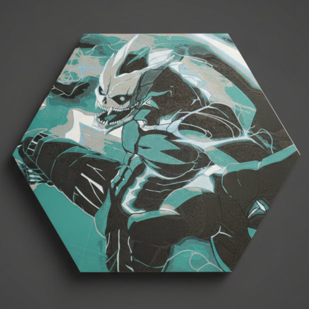 Kaiju No. 8 honeycomb textured wall art