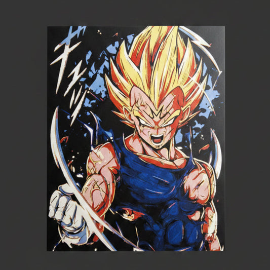 Majin Vegeta textured wall art