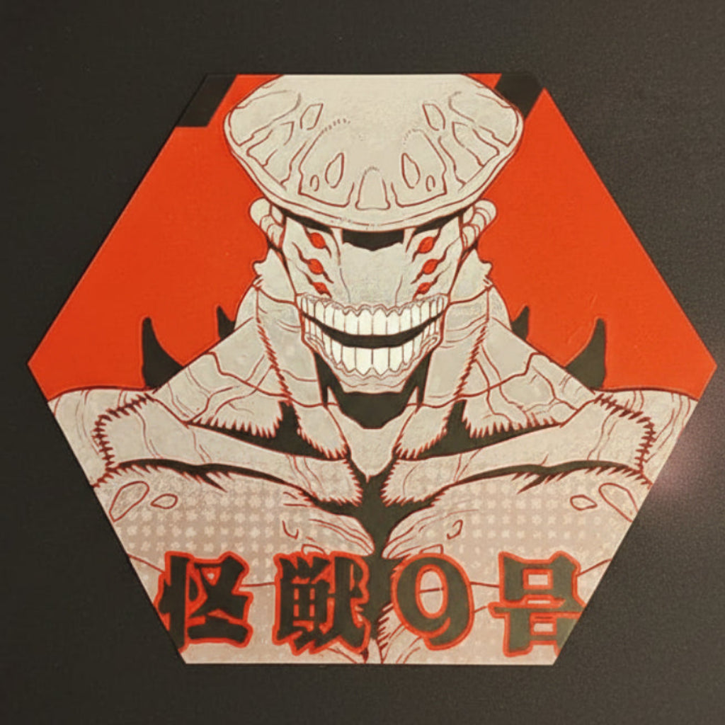 Kaiju No. 9 honeycomb textured wall art