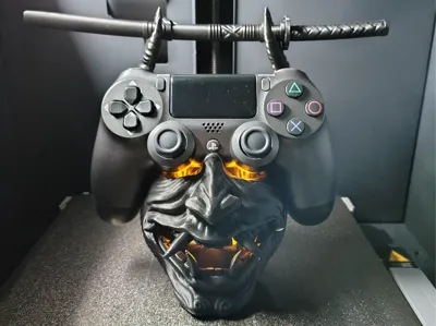Oni Mask PS4 / 5 Controller Stand - 3D printed PlayStation controller stand