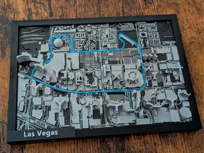Las Vegas 3D Miniature v2 Topographic Map