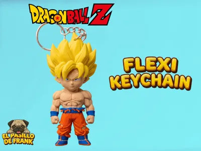 Super Saiyan Flexi Keychain 3D-printed anime product by Nova Prints