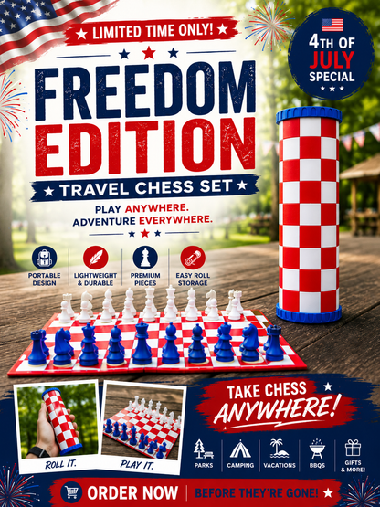 Travel Chess Set – Pocket-Sized Portable Chess Board with Storage