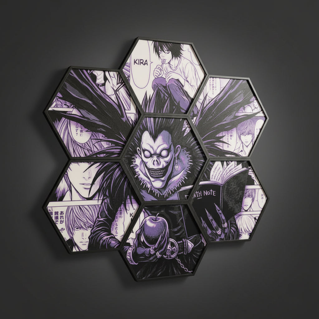 Ryuk honeycomb textured wall art