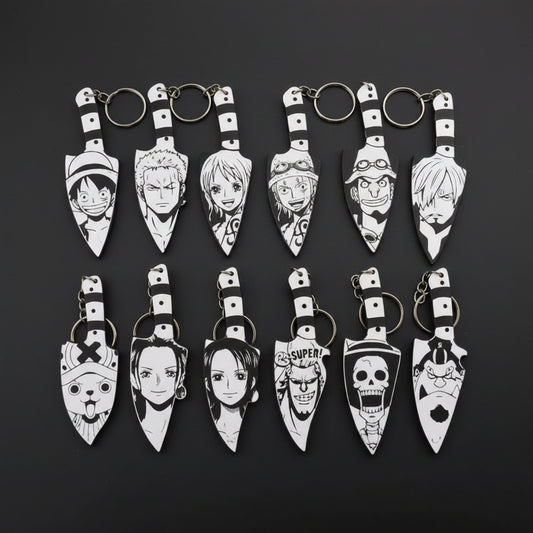 One Piece Manga-Cut Keychains 3D-printed anime product by Nova Prints