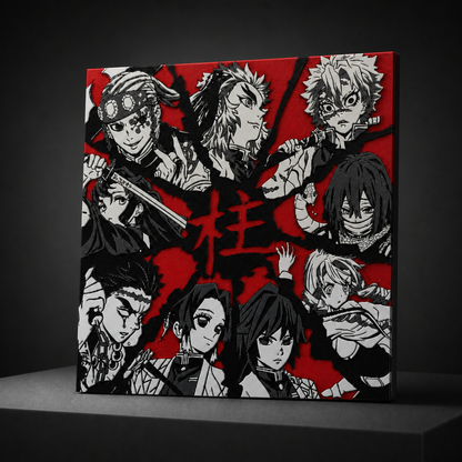 Demon Slayer Characters Textured Wall Art