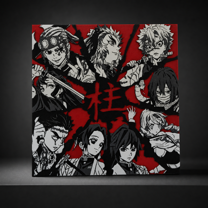 Demon Slayer Characters Textured Wall Art