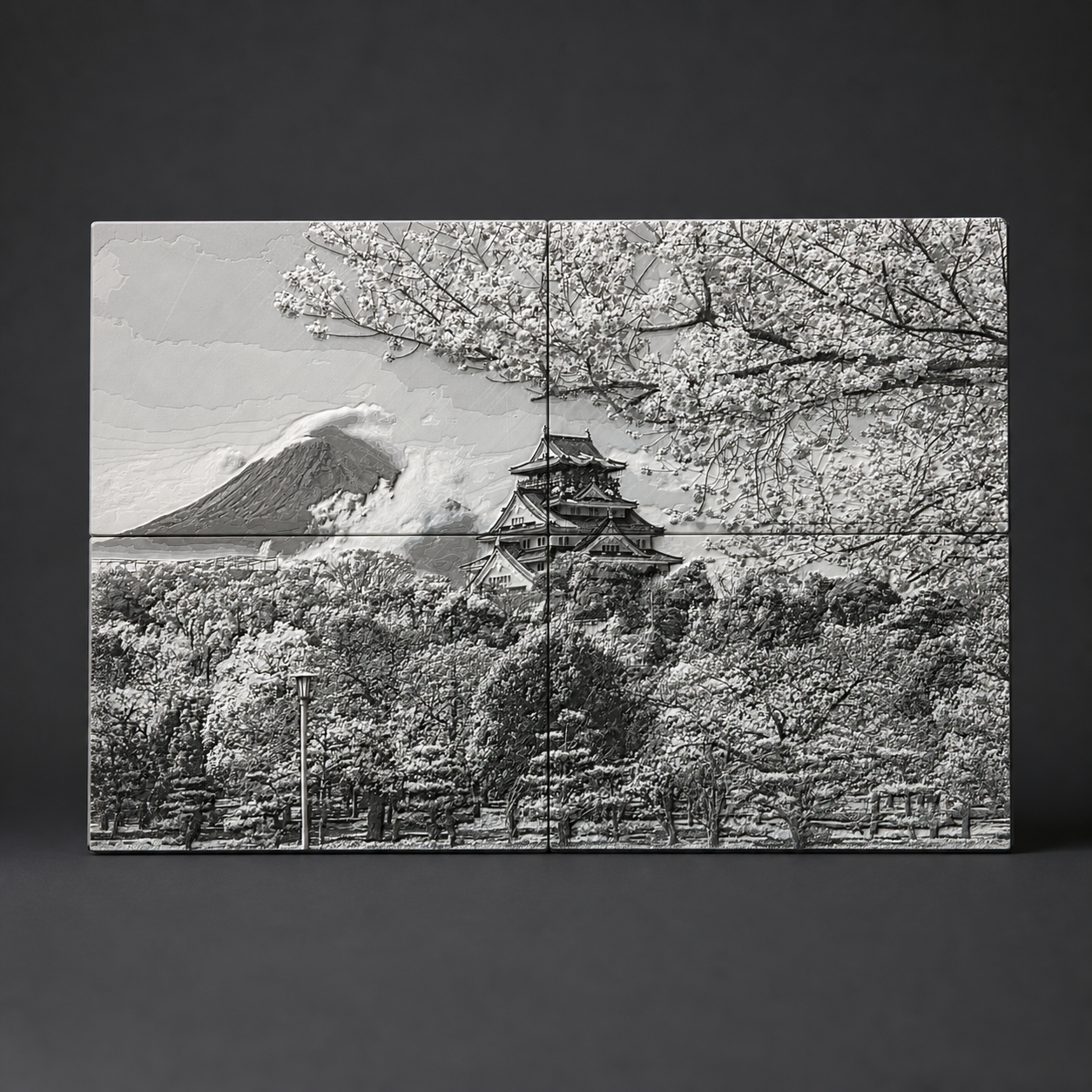 Osaka Castle Japan Textured Wall Art
